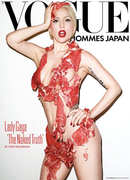 Lady Gaga sulla copertina di Vogue, settembre 2010. (foto Afp)